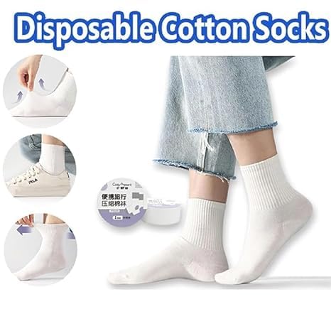 Disposable compressed socks Ankle Socks [Set of 2]